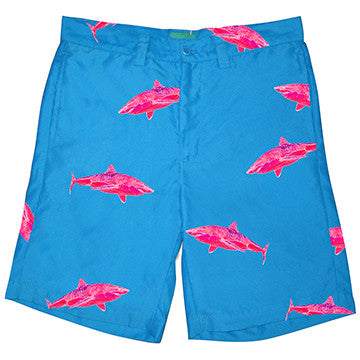 Resort Shorts - Ocean Tested. Land Approved! PINK SHARK – Native Outfitters  Apparel